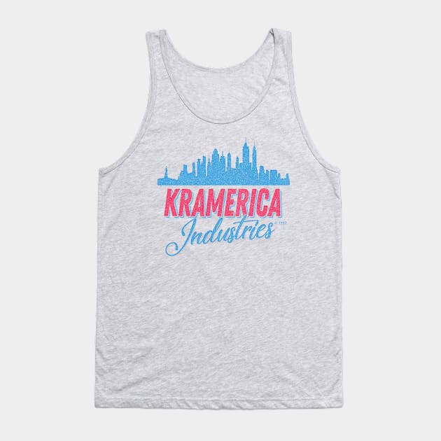 Kramerica Industries - Faded 90s Style Logo Design Tank Top by DankFutura